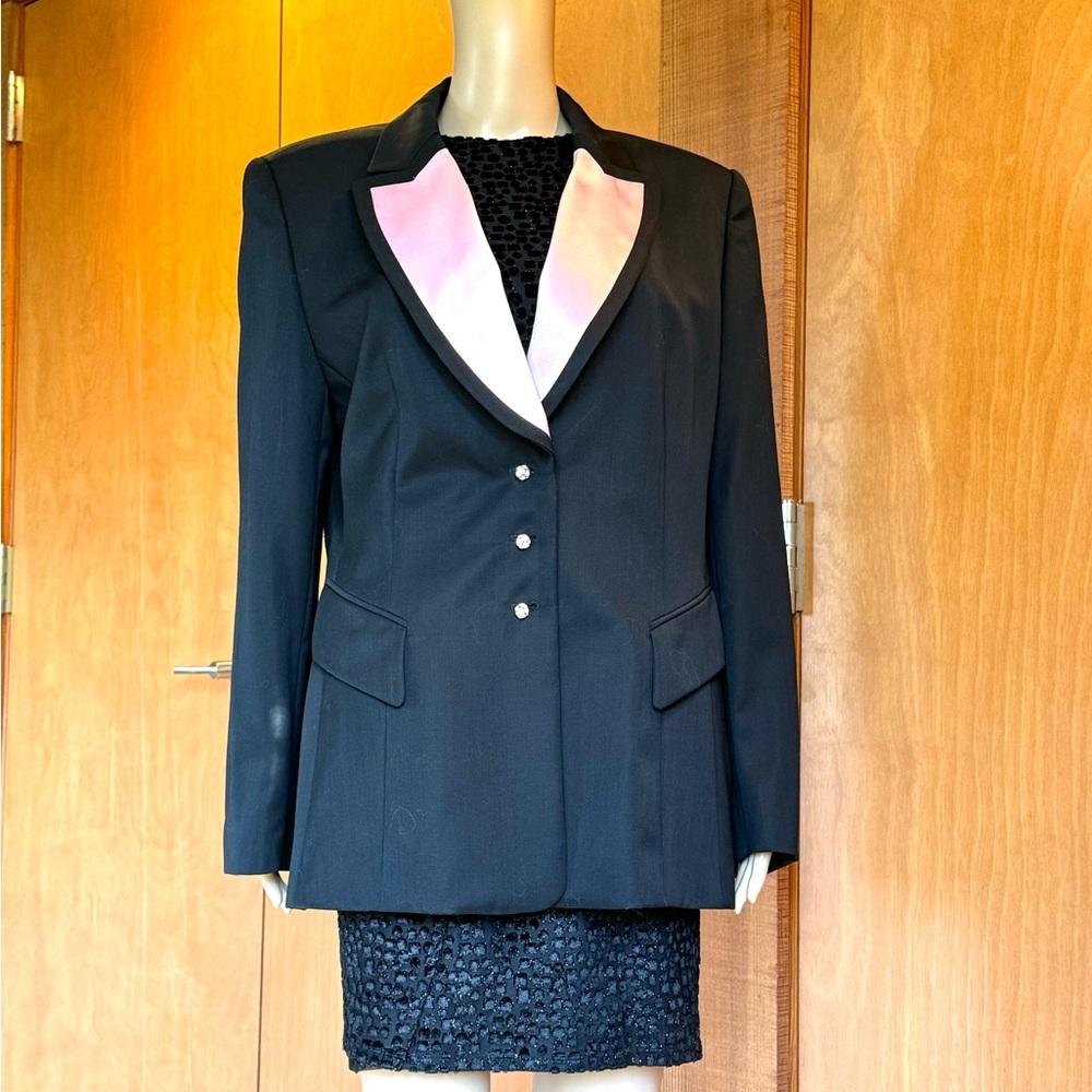 Escada pink and black blazer